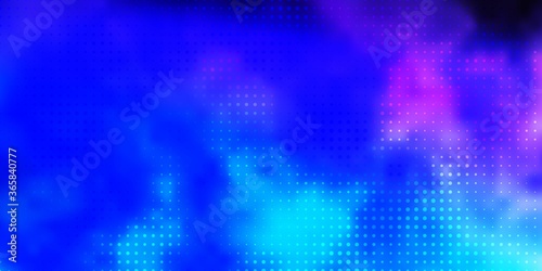 Dark Pink, Blue vector pattern with spheres. Abstract decorative design in gradient style with bubbles. Pattern for wallpapers, curtains.