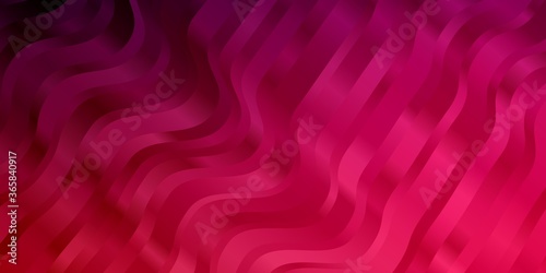 Dark Purple, Pink vector backdrop with curves. Illustration in abstract style with gradient curved.  Best design for your posters, banners.