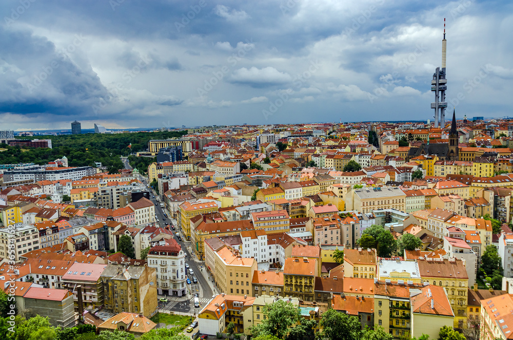 Prague, The Czech Republic: View on the Zizkov TV tower