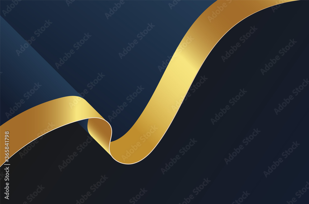 Gold wave on luxury background. - Vector. Stock Vector | Adobe Stock