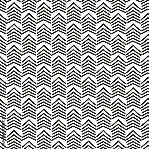 Minimalist simple monochrome seamless pattern. Black and white modern background © Марина Николова