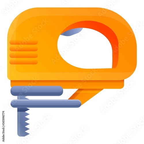 Carpenter electric saw icon. Cartoon of carpenter electric saw vector icon for web design isolated on white background
