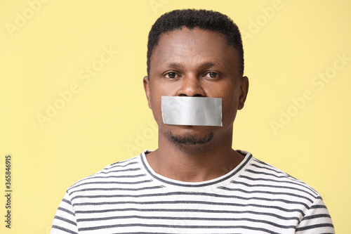 Sad African-American man wi...
