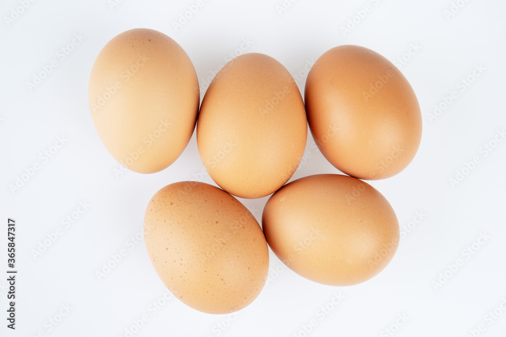 Close up of an egg isolated on white background Close up of an egg isolated on white background