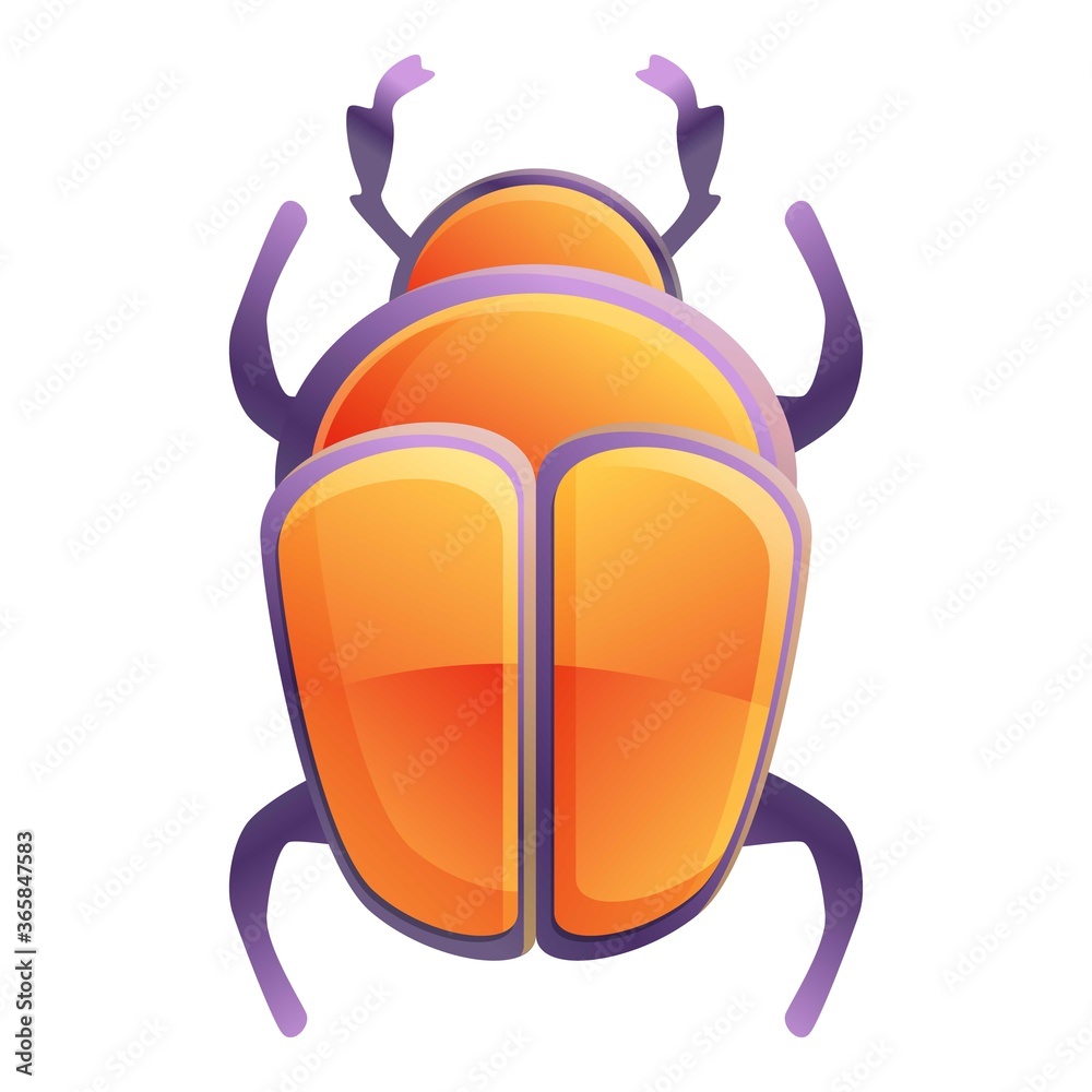 Insect scarab beetle icon. Cartoon of insect scarab beetle vector icon for web design isolated on white background Insect scarab beetle icon. Cartoon of insect scarab beetle vector icon for web design isolated on white background