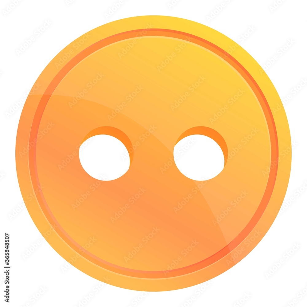 Clothes button icon. Cartoon of clothes button vector icon for web design isolated on white background Clothes button icon. Cartoon of clothes button vector icon for web design isolated on white background