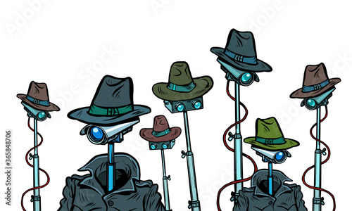 surveillance spy total video surveillance secret information privacy concept