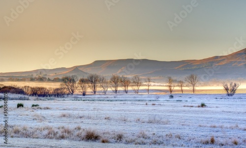 FROSTY WINTER MORNING, Umzimkulu river valley, Underberg, kwazulu natal, south africa photo