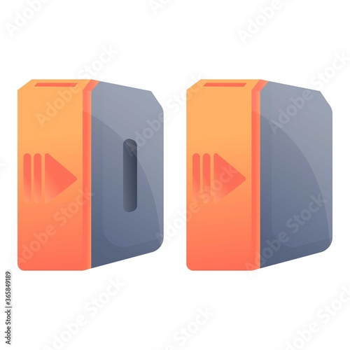 Turnstile barrier icon. Cartoon of turnstile barrier vector icon for web design isolated on white background