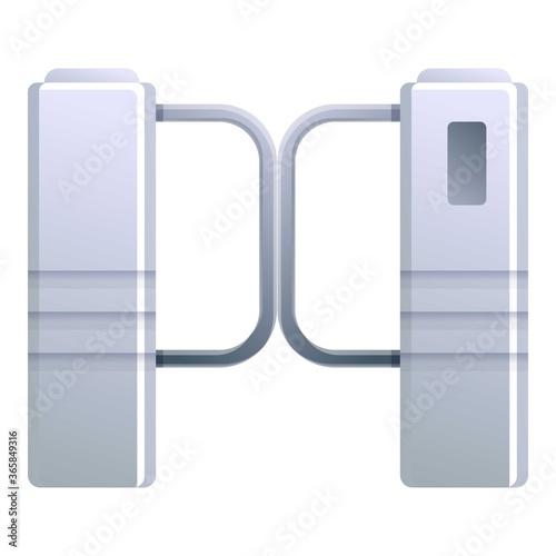 Control turnstile icon. Cartoon of control turnstile vector icon for web design isolated on white background