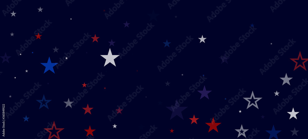 National American Stars Vector Background. USA Memorial Veteran's Independence Labor 4th of July President's 11th of November Day 