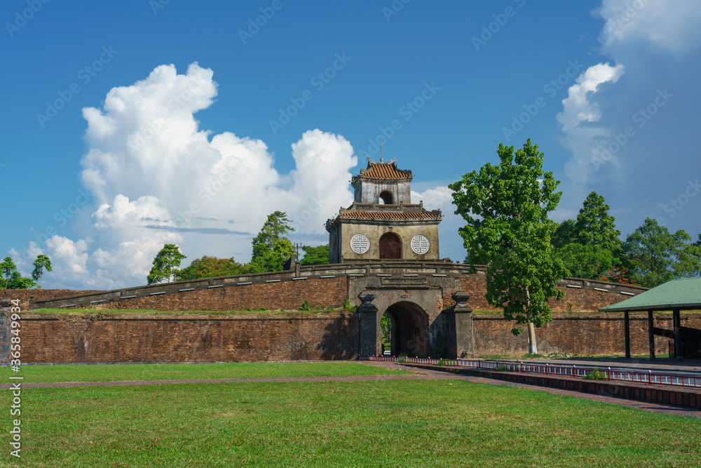 Quang Duc gate to Hue Imperial City (the Citadel) in Hue city, Vietnam
