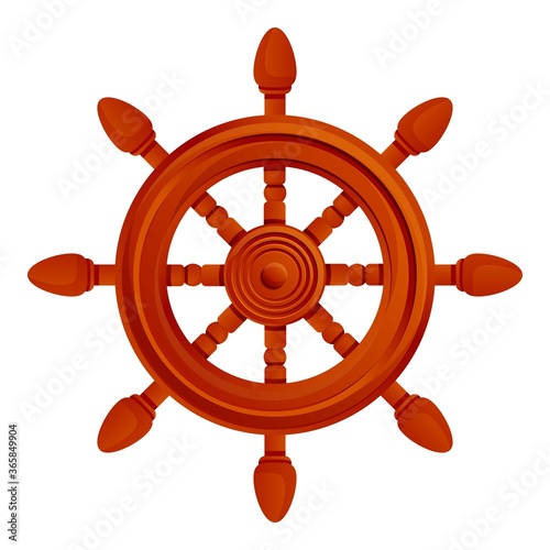 Driving ship wheel icon. Cartoon of driving ship wheel vector icon for web design isolated on white background