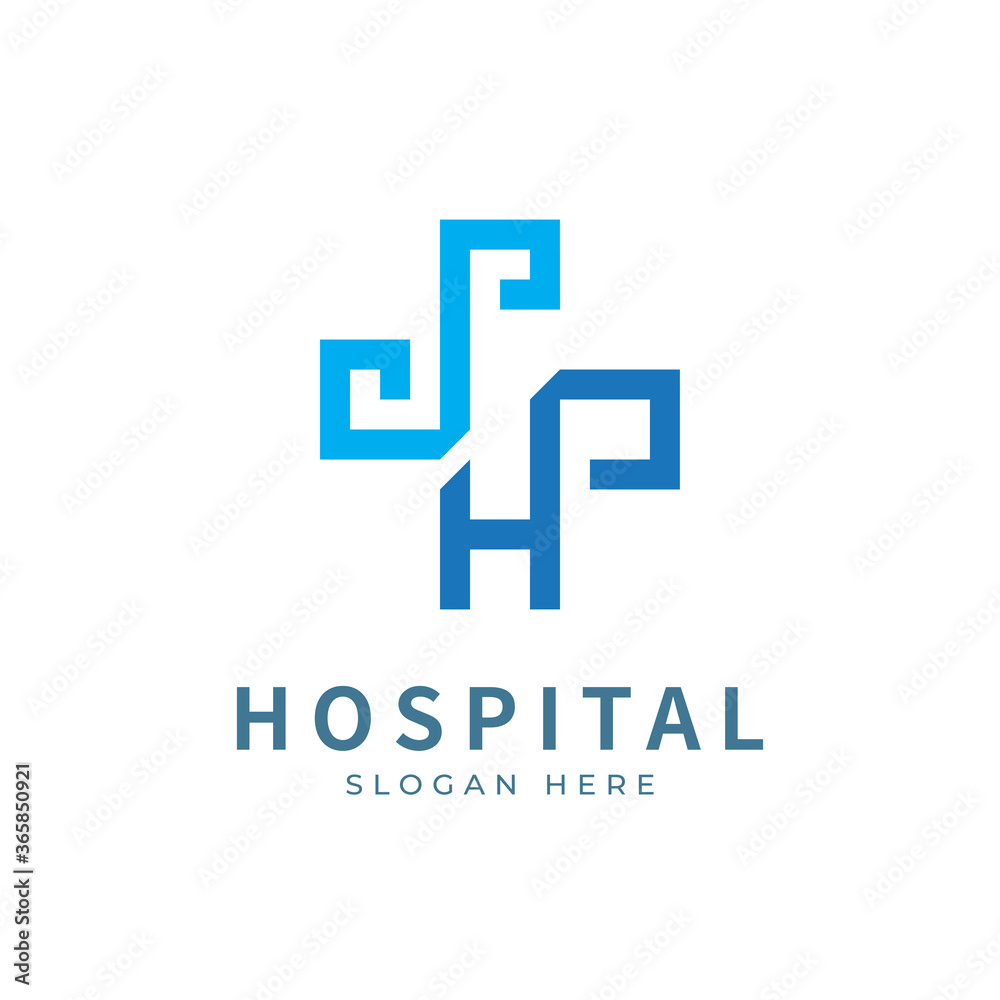Health logo with initial letter SH, HS, S H logo designs concept. Medical health-care logo designs template. Health logo with initial letter SH, HS, S H logo designs concept. Medical health-care logo designs template.