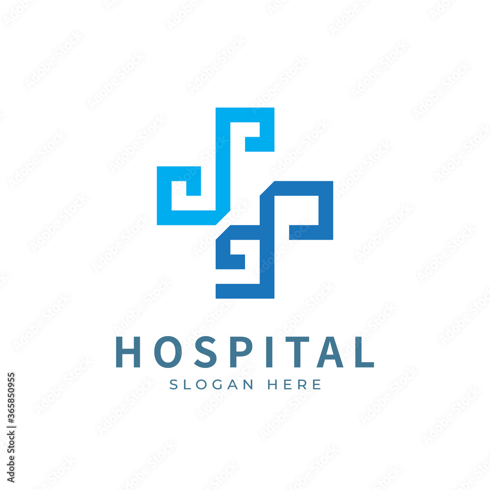 Health logo with initial letter S G, GS, S G logo designs concept. Medical health-care logo designs template.