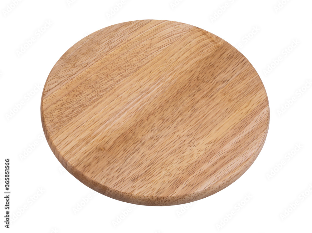 Round wooden cutting board isolated on white Round wooden cutting board isolated on white