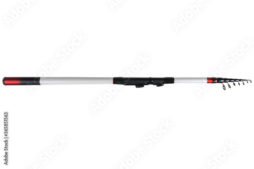 Fishing rod spinning ring with close-up. Fishing rod. Rod rings isolated on white background with clipping path. Fishing tackle. Fishing rod isolated over white background with copy space