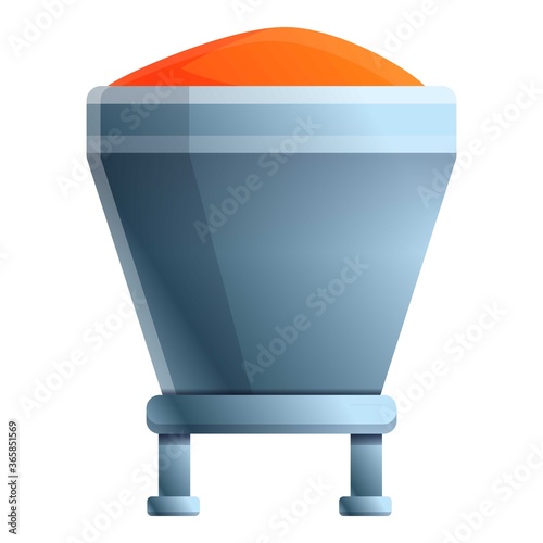 Metallurgy material cart icon. Cartoon of metallurgy material cart vector icon for web design isolated on white background