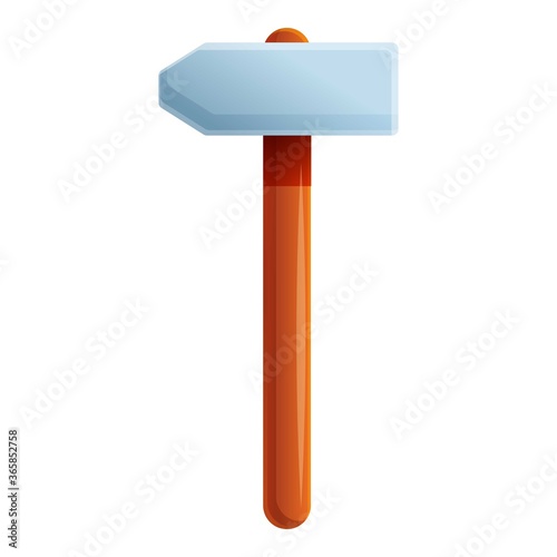 Blacksmith home sledgehammer icon. Cartoon of blacksmith home sledgehammer vector icon for web design isolated on white background