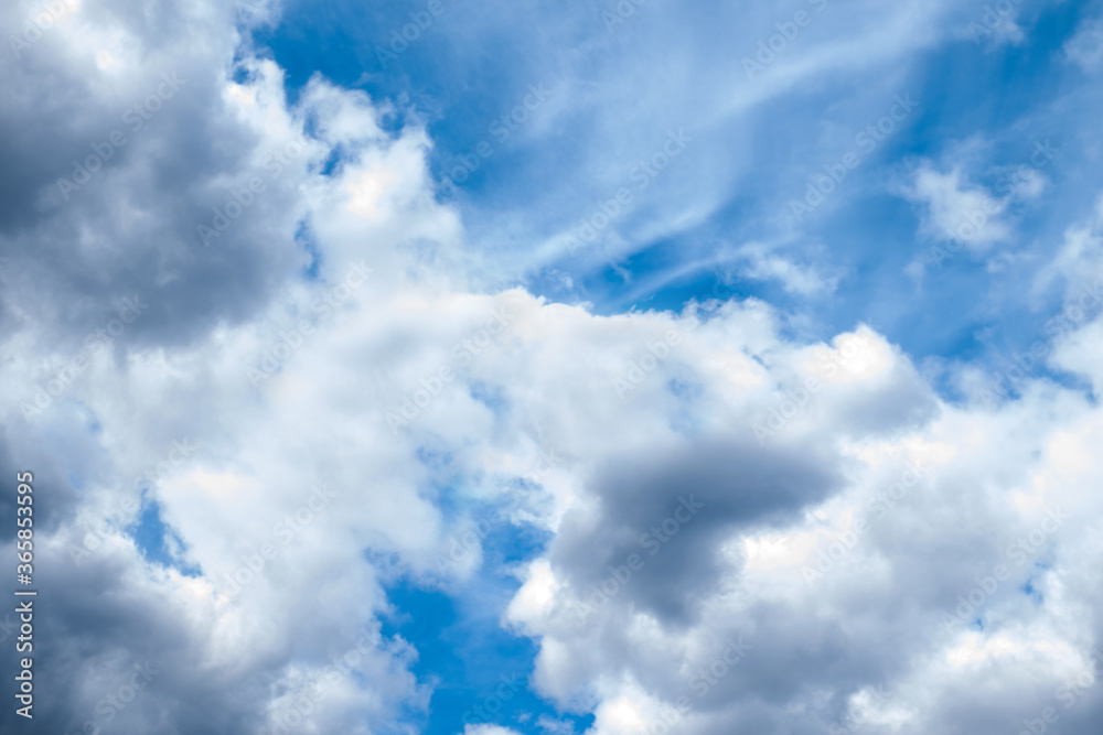 Fototapeta premium Blue sky with white cloud