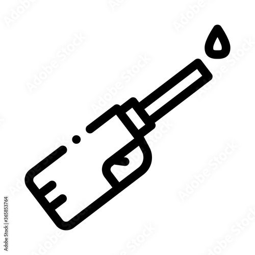 gaz lighter icon vector. gaz lighter sign. isolated contour symbol illustration