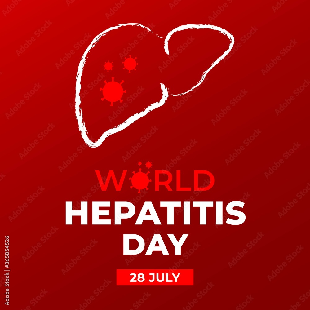 World Hepatitis Day Banner Design, Vector