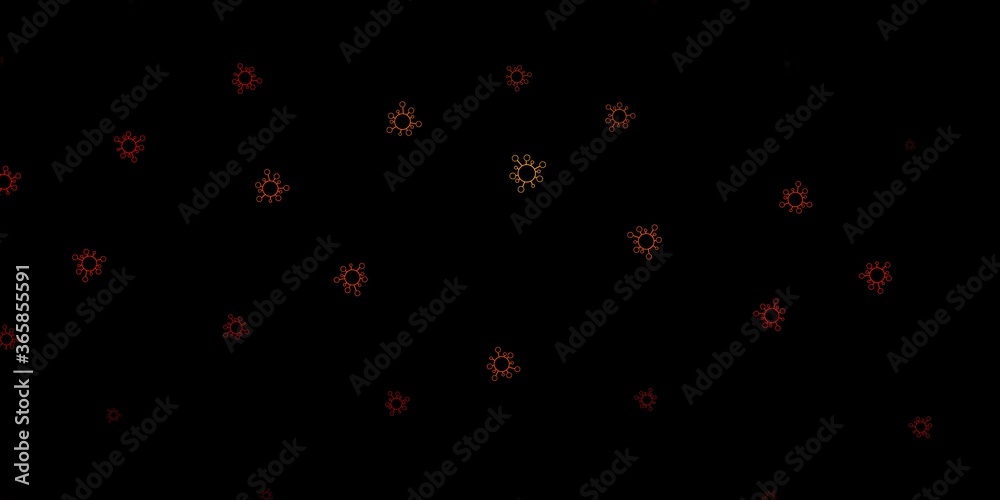Dark orange vector backdrop with virus symbols. Dark orange vector backdrop with virus symbols.