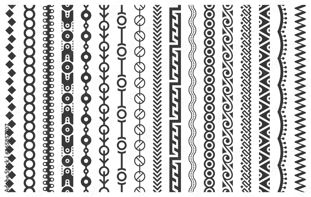 Chain pattern brushes set Chain pattern brushes set