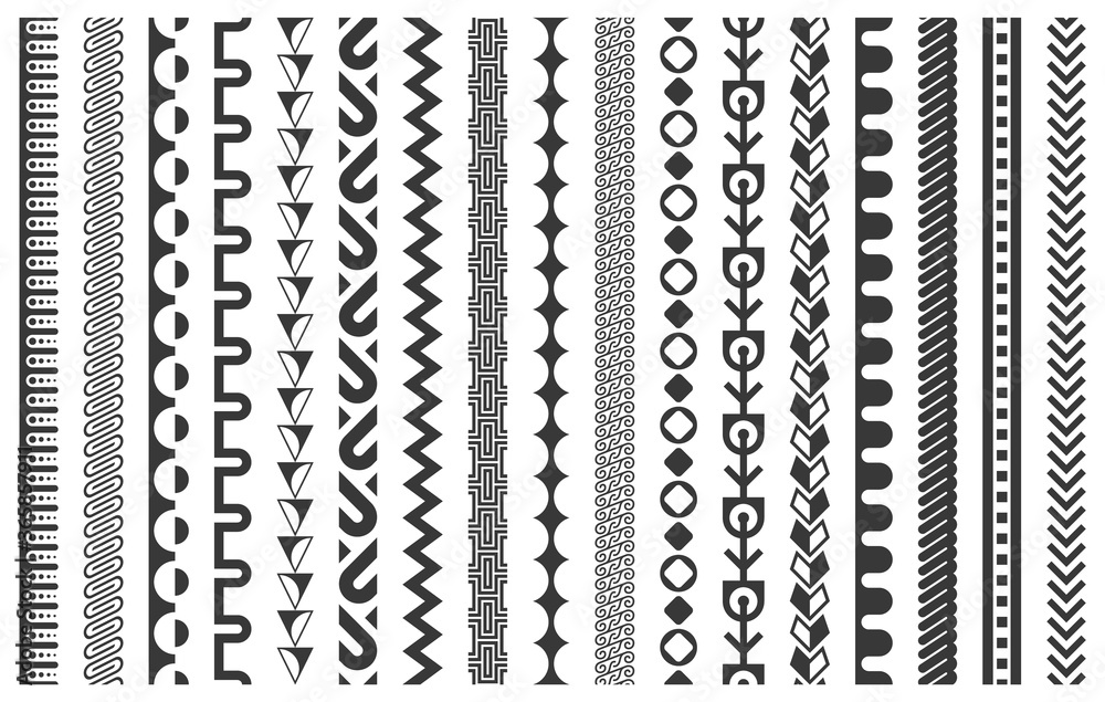 Chain pattern brushes set