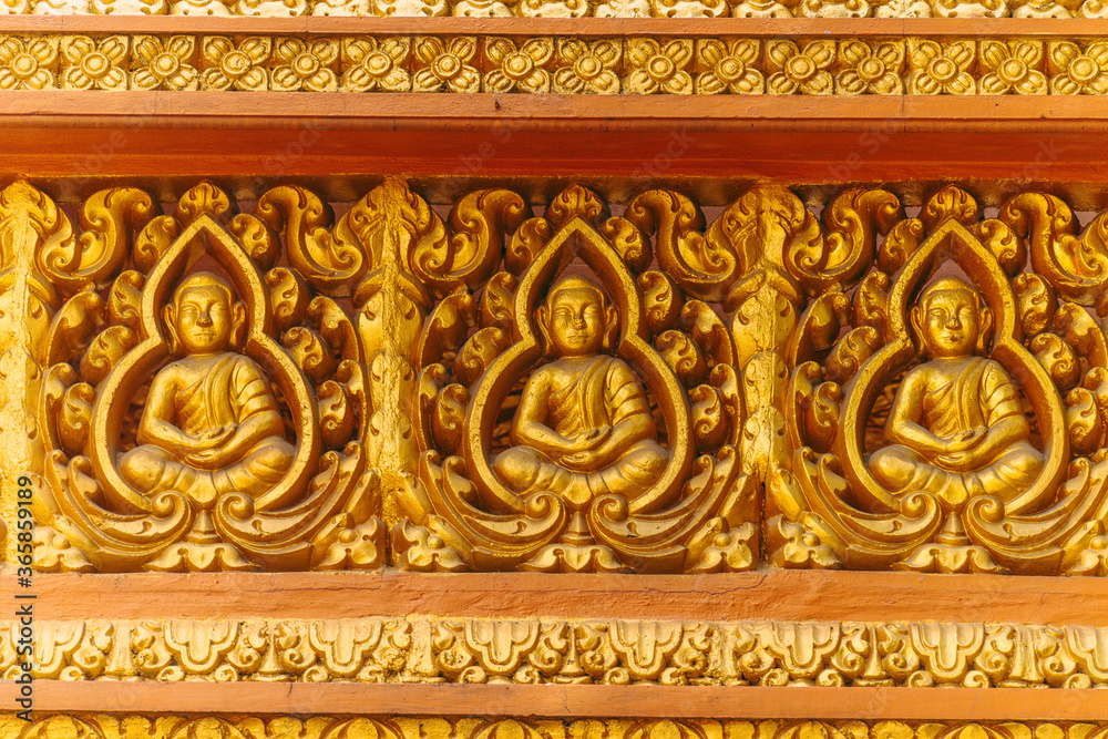 Decoration inside Wat Chantaransay or Candaransi Pagoda - Khmer pagoda 2020