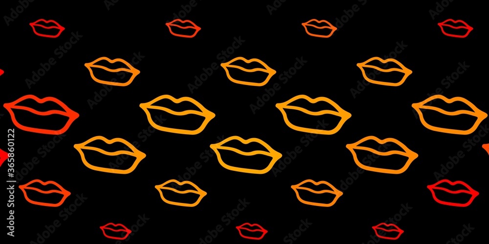 Dark Orange vector template with businesswoman signs. Dark Orange vector template with businesswoman signs.