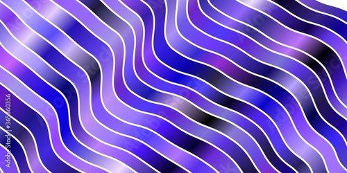 Light Purple vector background with curves. Colorful illustration in abstract style with bent lines. Pattern for commercials, ads.