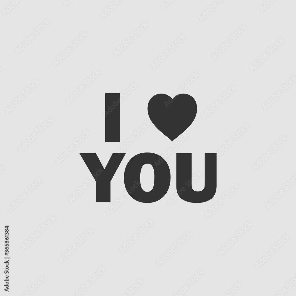 I love you icon flat I love you icon flat