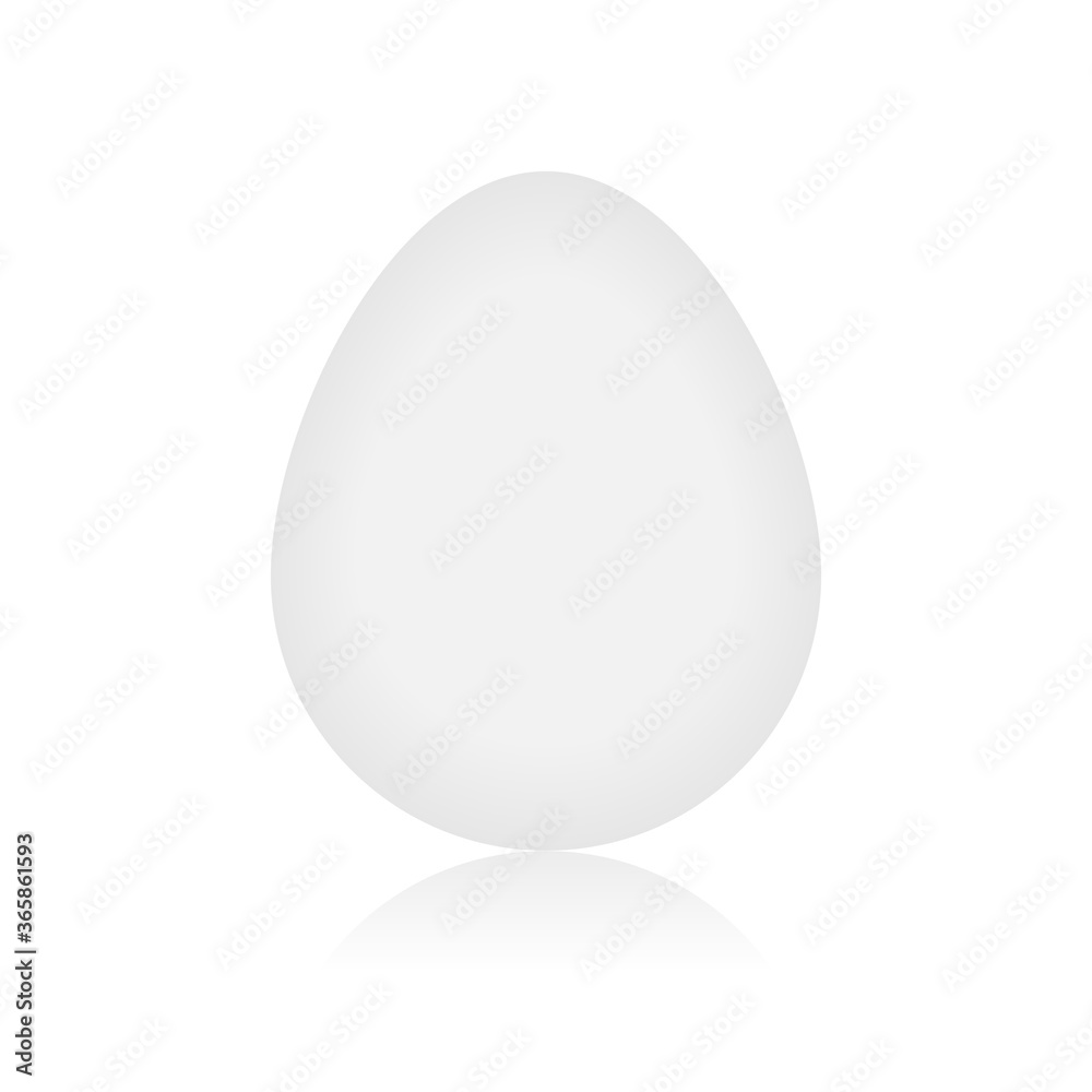 Realistic white egg isolated on white background. Vector illustration eps10. Realistic white egg isolated on white background. Vector illustration eps10.