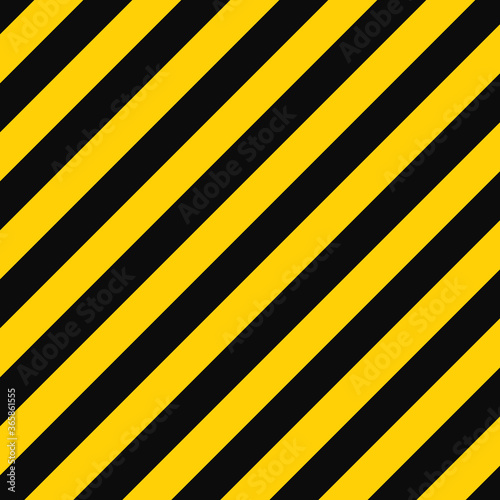 Yellow black diagonal line striped industrial road warning. Caution tape. Vector background eps10.