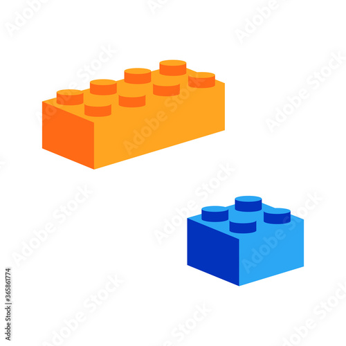 Building Bricks vector icon for toy apps and websites. Toy bricks for children isolated on white background. Vector illustration eps10.