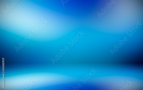 Blue room in 3D.Blur abstract Background