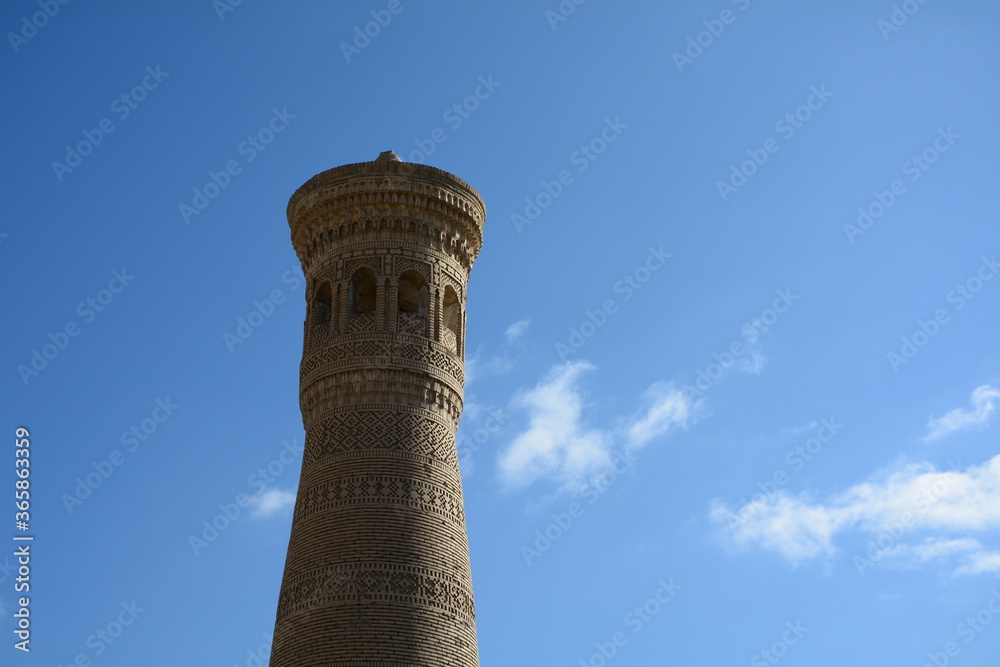 minaret of a mosque in Bukhara