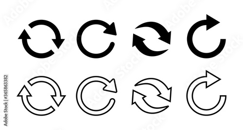 Set of Refresh icons. Reload icon vector. Update icon. convert icon