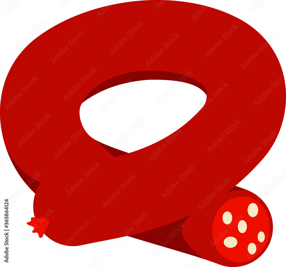 Simple icon with various sausages rolled into a ring Simple icon with various sausages rolled into a ring