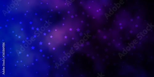 Dark Pink  Blue vector layout with bright stars. Decorative illustration with stars on abstract template. Pattern for websites  landing pages.