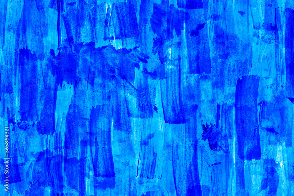 Fototapeta premium Multicolor seamless pattern of strokes of paint in cold, blue colors. Pattern for applying to fabric or printing on business cards, invitations, booklets. To illustrate art projects
