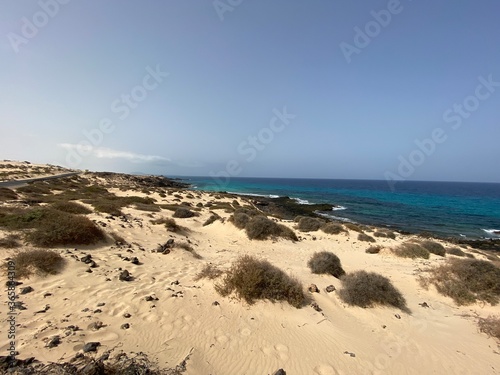 Dunas de Corralejo con vista al mar, Fuerteventura