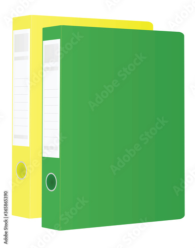 Colorful office folder. vector illustration.
