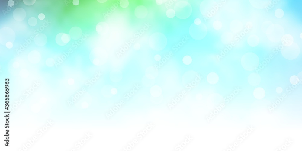 Obraz premium Light Blue, Green vector pattern with circles. Modern abstract illustration with colorful circle shapes. Pattern for wallpapers, curtains.