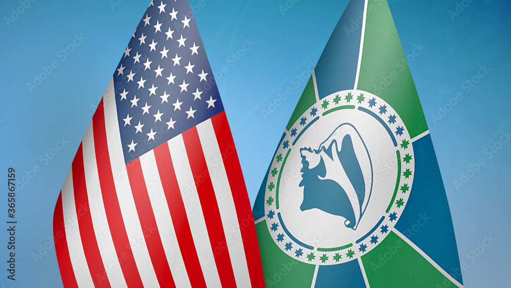 United States and Martinique two flags