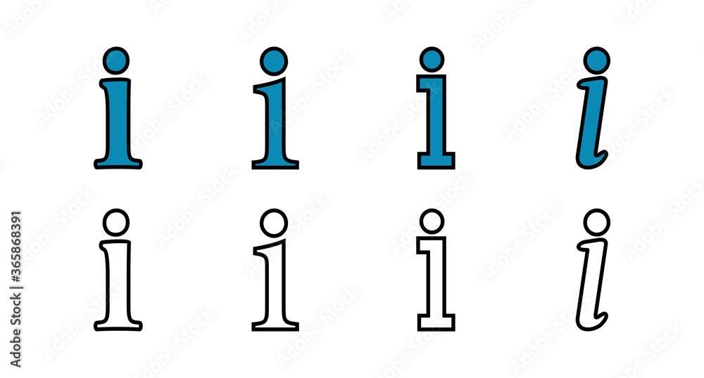 set of Information icons. Info sign. About us set of Information icons. Info sign. About us