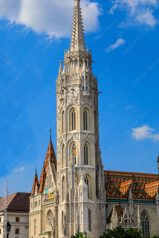 Kirchturm der Matthiaskirche in Budapest, Ungarn