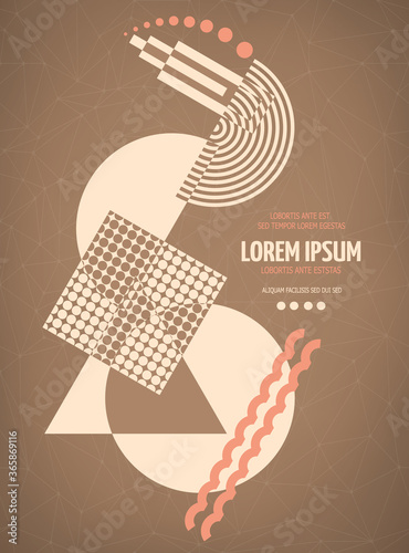 Abstract geometric modern asymmetric design.