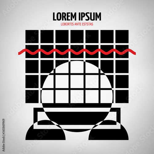 Abstract geometric modern symmetric design